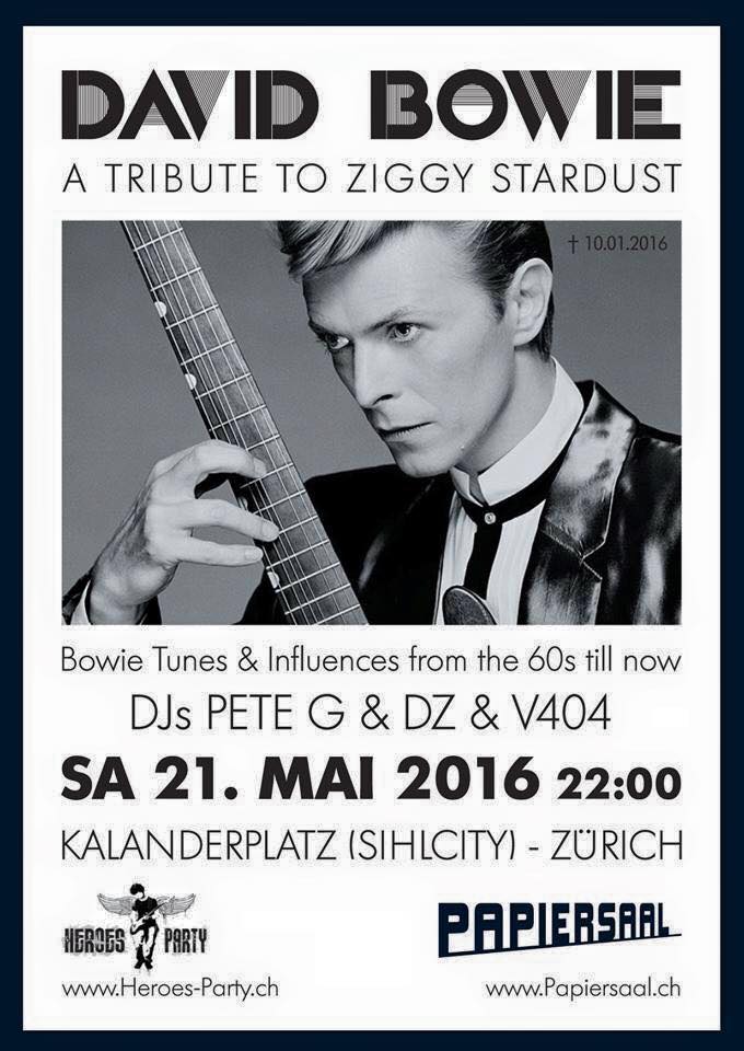 David Bowie Tribute Party Papiersaal Zürich 21.5.2016